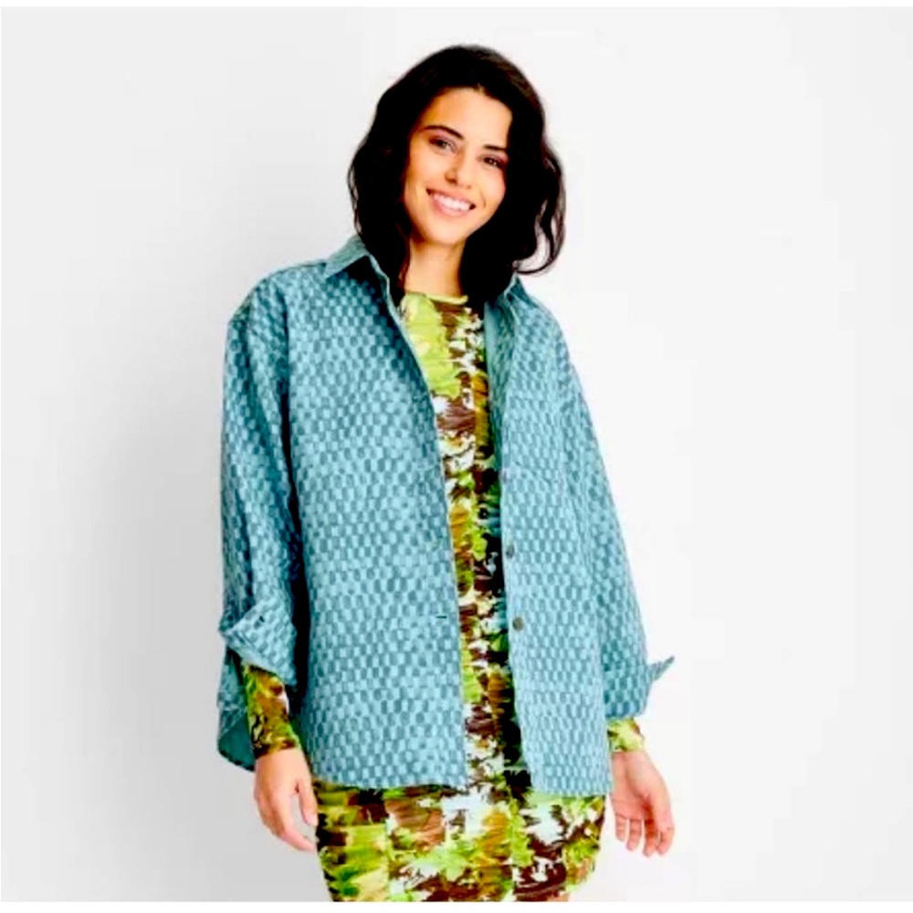 Women's Long Sleeve Checked Denim Shirt Future Collective